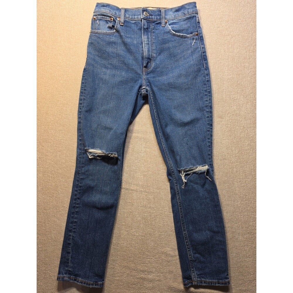 Abercrombie & Fitch The Skinny High Rise Jeans Size 27 / 4 Short Medium Wash